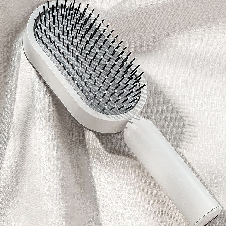 ✨ Self-Cleaning Hairbrush with Scalp Massage – Anti-Static, Pain-Free Detangling for All Hair Types ✨