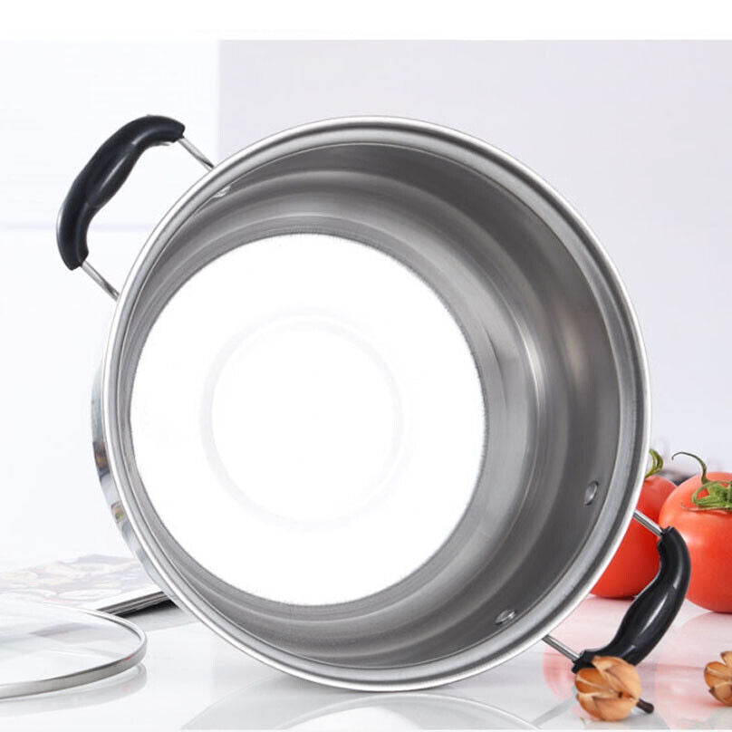 5-Piece Stainless Steel Saucepan & Pot Set – Induction Ready, Durable Cookware with Glass Lids