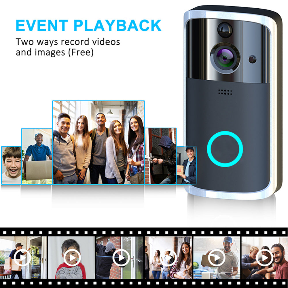 wifi video doorbell camera – hd night vision & two-way audio | sonnette vidéo wifi avec vision nocturne hd