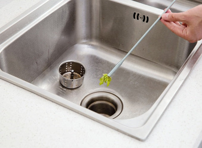60cm Drain Unblocker Spring Tool – Hair & Pipe Cleaner for Kitchen & BathroomHair Remover