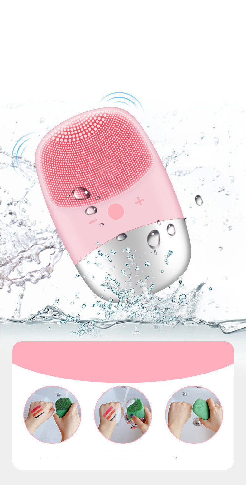 ✨ Mini Sonic Silicone Face Cleansing Brush – Deep Clean, Glow Everyday! ✨