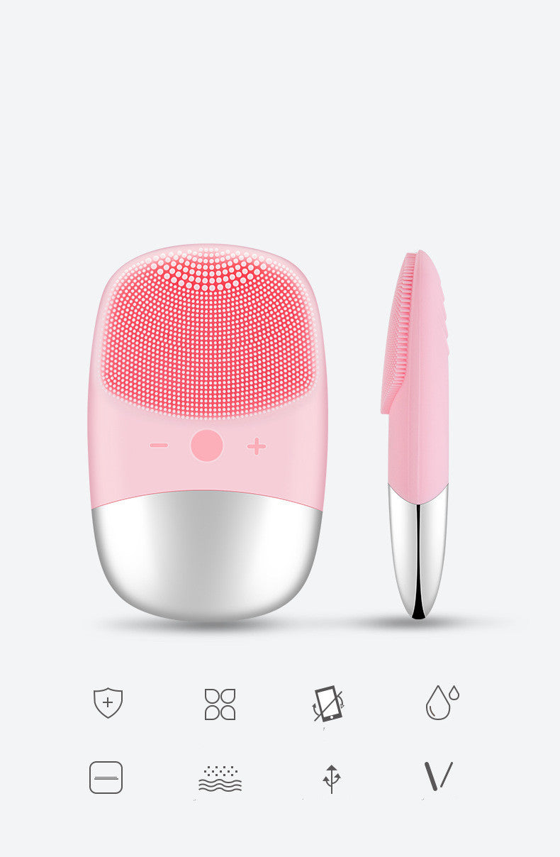 ✨ Mini Sonic Silicone Face Cleansing Brush – Deep Clean, Glow Everyday! ✨