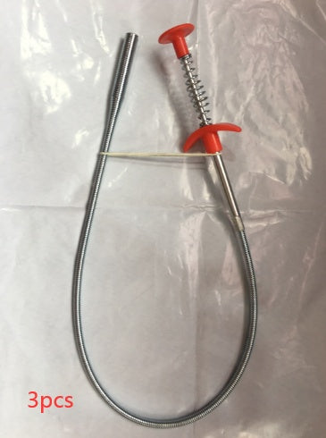 60cm Drain Unblocker Spring Tool – Hair & Pipe Cleaner for Kitchen & BathroomHair Remover