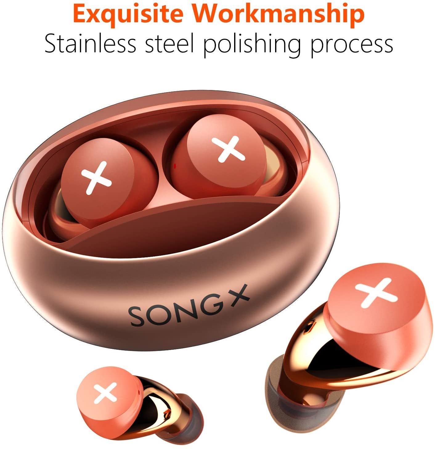 True Wireless Noise-Cancelling Earbuds – Waterproof Bluetooth Headphones with Star Loop Design