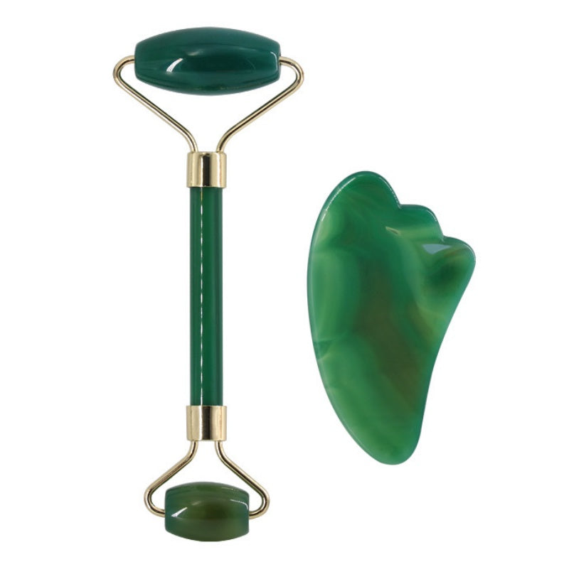 Jade Roller & Gua Sha Set – Natural Facial Massager for Anti-Ageing & Skin Glow