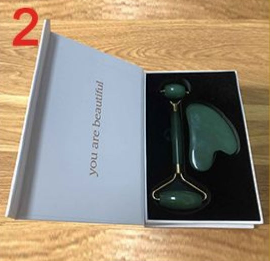 Jade Roller & Gua Sha Set – Natural Facial Massager for Anti-Ageing & Skin Glow
