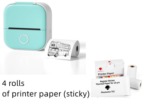 Phomemo T02 Portable Mini Bluetooth Thermal Printer – Inkless Pocket Printer for Photos, Notes & Labels