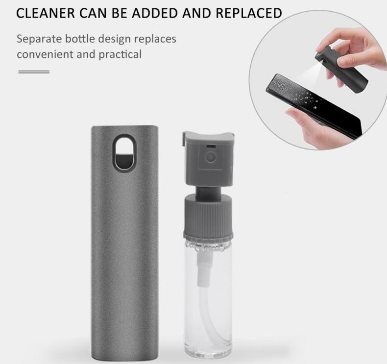 2-in-1 phone & laptop screen cleaner kit + bluetooth tracker – microfiber cloth set with anti-theft smart tag
