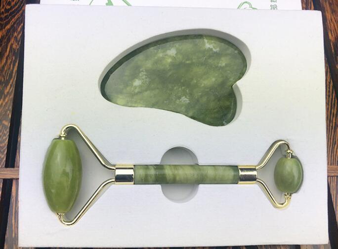 Jade Roller & Gua Sha Set – Natural Facial Massager for Anti-Ageing & Skin Glow