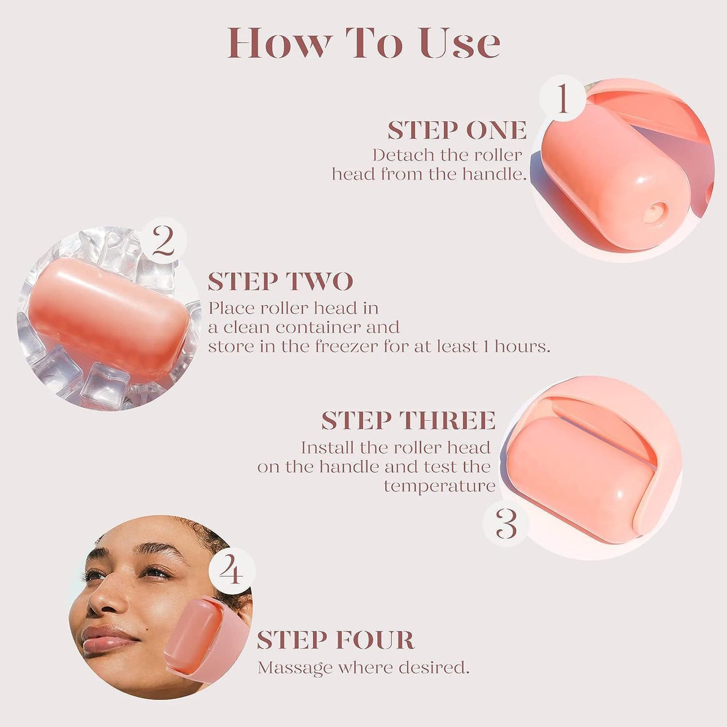 Cooling Ice Roller Massager – Pore Tightening, Puffiness & Skin Refresh Tool