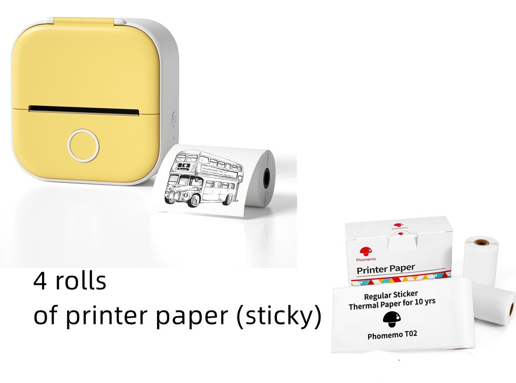 Phomemo T02 Portable Mini Bluetooth Thermal Printer – Inkless Pocket Printer for Photos, Notes & Labels