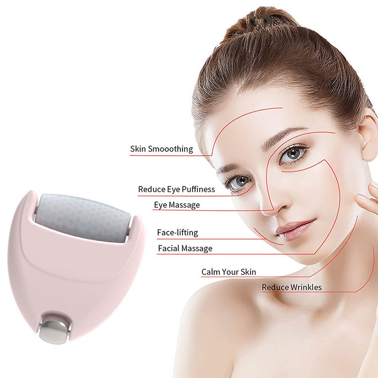Heart-Shaped Ice Roller – Cooling Face & Eye Massager for Puffiness & Pore Care