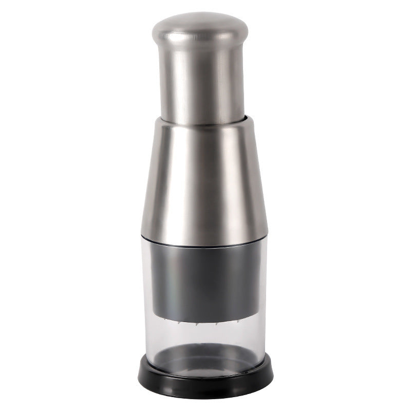 Manual Garlic & Onion Chopper – Stainless Steel Vegetable Crusher & Kitchen Press Gadget