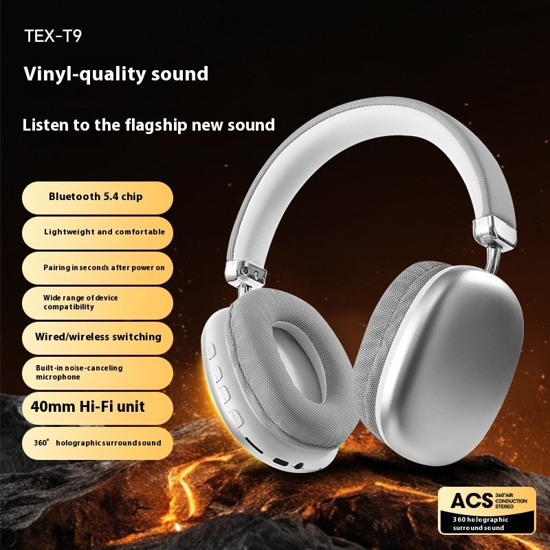 TEX-T9 Wireless Bluetooth Headset – Sporty Head-Mounted Headphones with Long Battery & Waterproof Design