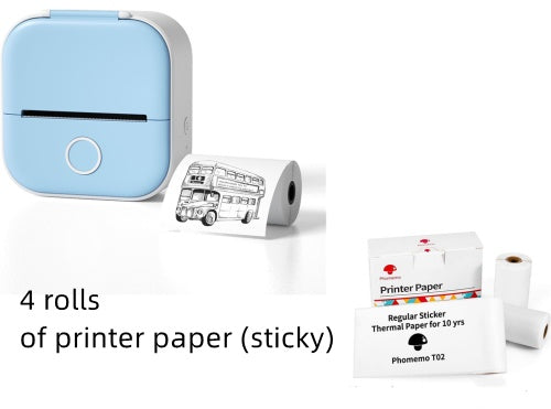 Phomemo T02 Portable Mini Bluetooth Thermal Printer – Inkless Pocket Printer for Photos, Notes & Labels