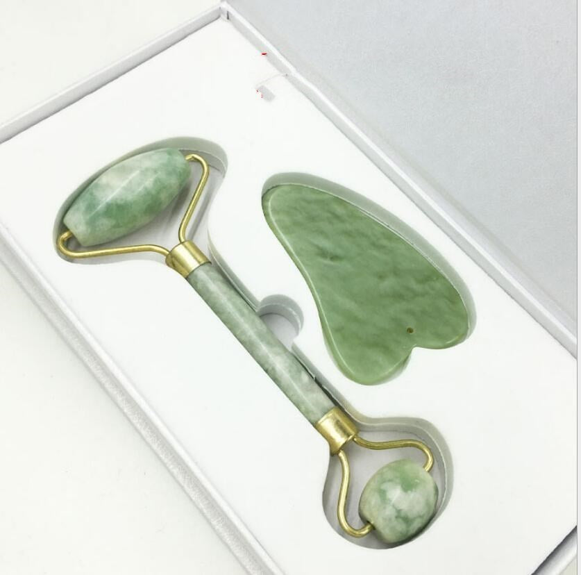 Jade Roller & Gua Sha Set – Natural Facial Massager for Anti-Ageing & Skin Glow
