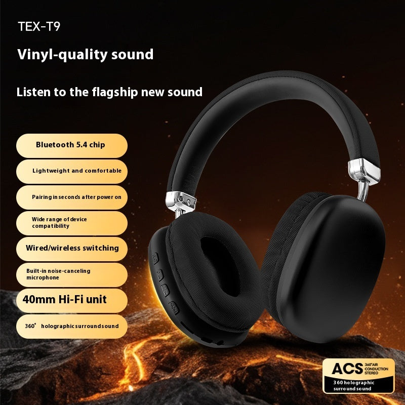 TEX-T9 Wireless Bluetooth Headset – Sporty Head-Mounted Headphones with Long Battery & Waterproof Design