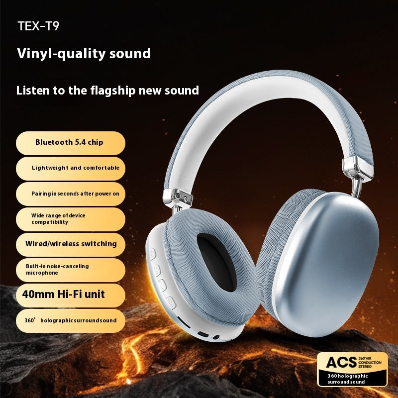 TEX-T9 Wireless Bluetooth Headset – Sporty Head-Mounted Headphones with Long Battery & Waterproof Design