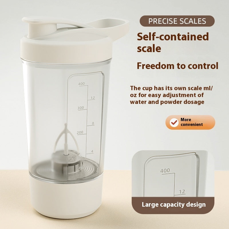 400ml Electric Protein Shaker Bottle – USB Rechargeable Mixer Cup for Shakes, Coffee & Gym Drinks