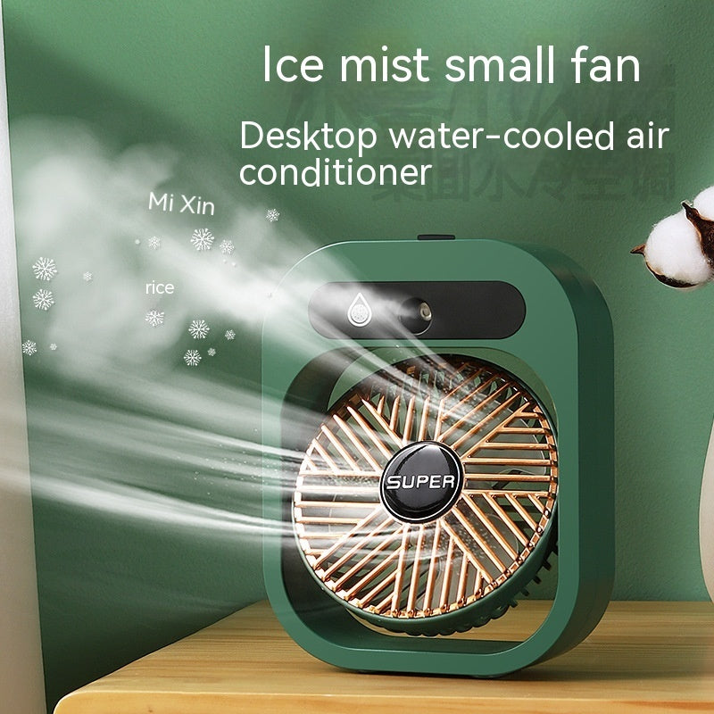 Portable Air Conditioning Misting Fan – USB Rechargeable, 3-Speed Spray Cooler for Home & Office