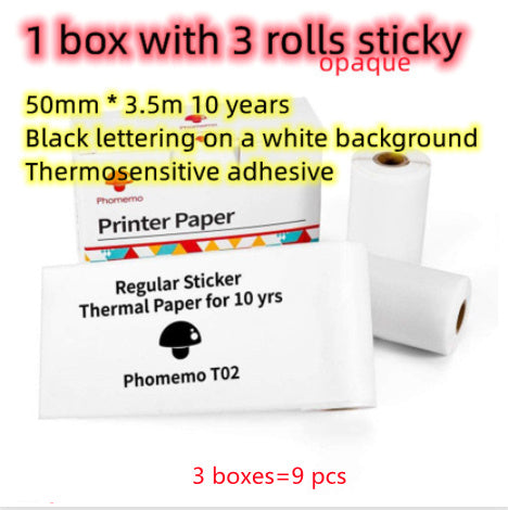 Phomemo T02 Portable Mini Bluetooth Thermal Printer – Inkless Pocket Printer for Photos, Notes & Labels
