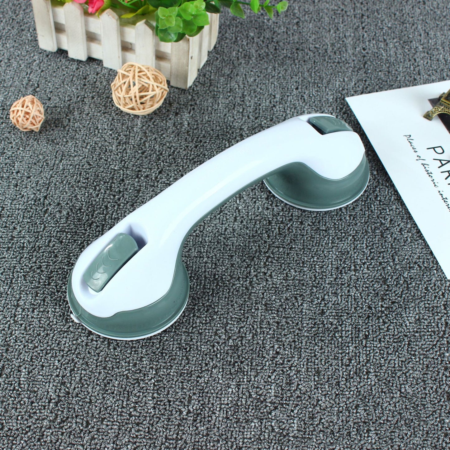 Portable Suction Grab Handle for Bathroom, Shower, Glass, and Doors – No Drill Safety Support Rai