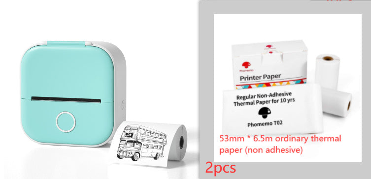 Phomemo T02 Portable Mini Bluetooth Thermal Printer – Inkless Pocket Printer for Photos, Notes & Labels