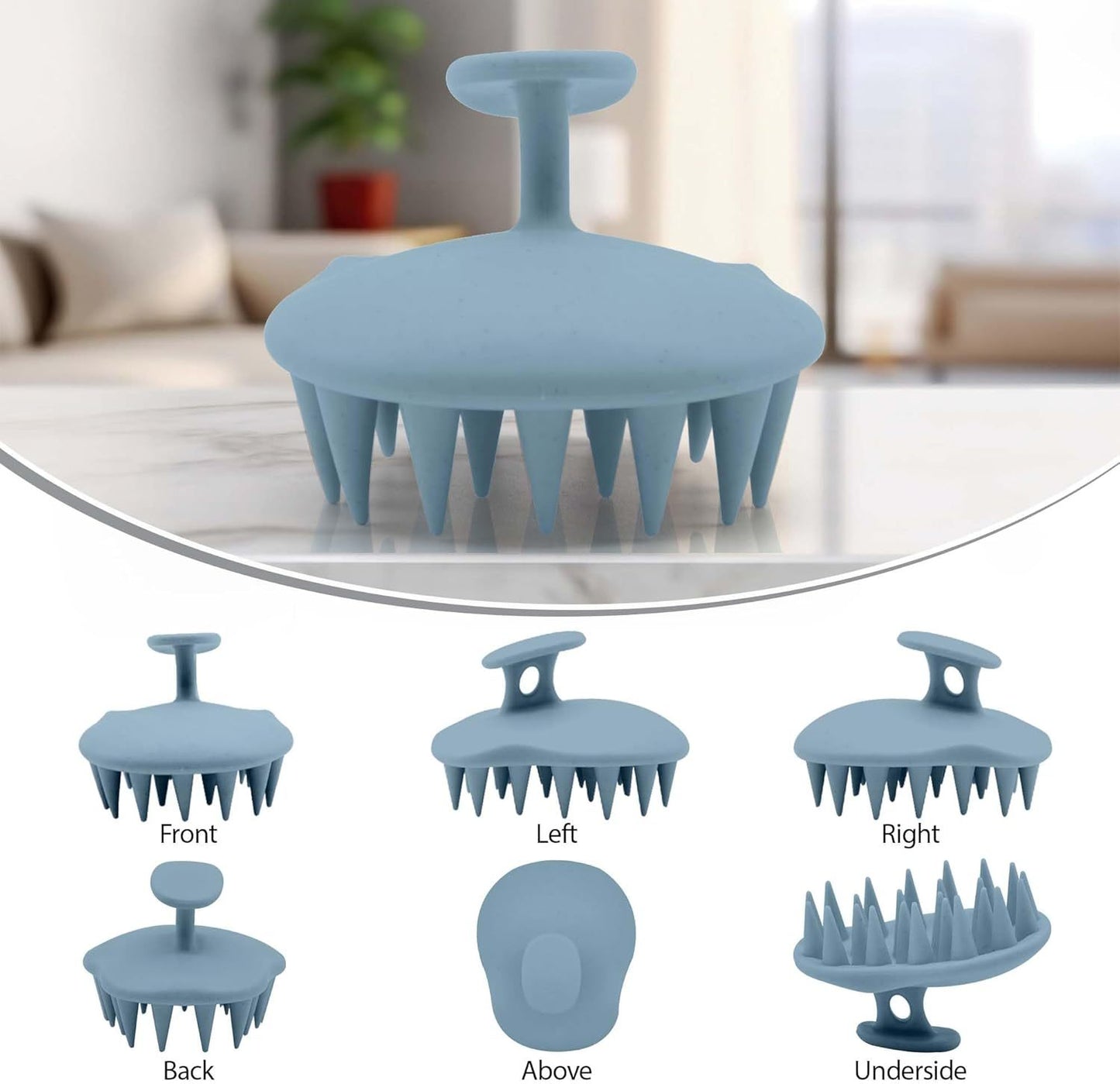 Silicone Scalp Massager Brush – Exfoliating Shampoo Scrubber for Dandruff-Free, Healthy Hair Growth