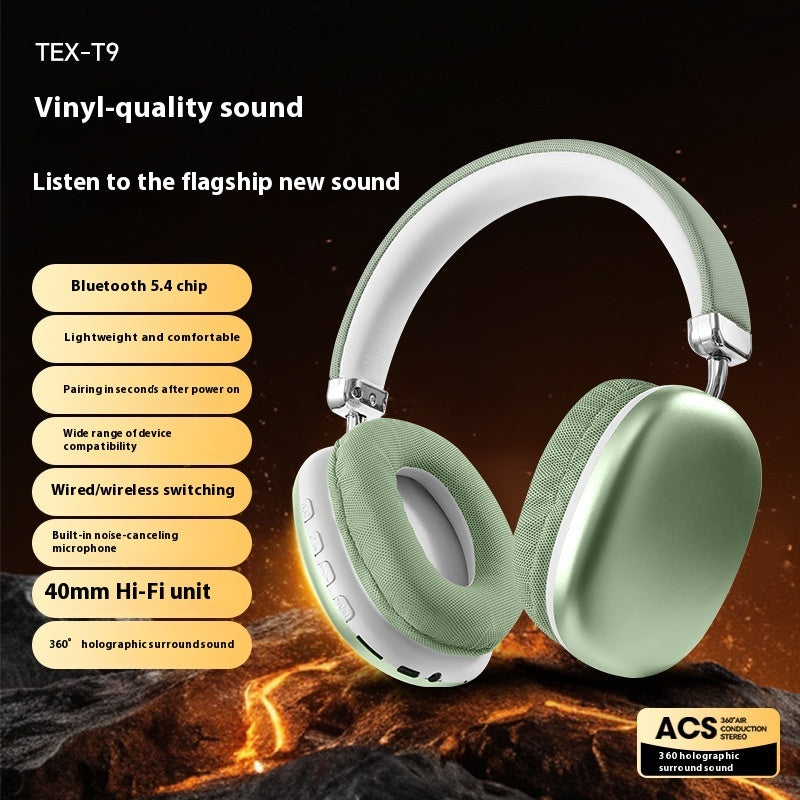 TEX-T9 Wireless Bluetooth Headset – Sporty Head-Mounted Headphones with Long Battery & Waterproof Design