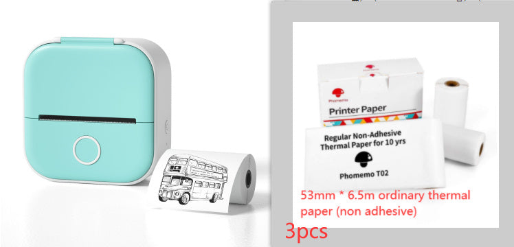 Phomemo T02 Portable Mini Bluetooth Thermal Printer – Inkless Pocket Printer for Photos, Notes & Labels