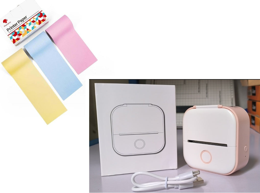 Phomemo T02 Portable Mini Bluetooth Thermal Printer – Inkless Pocket Printer for Photos, Notes & Labels
