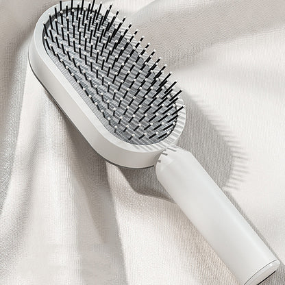 ✨ Self-Cleaning Hairbrush with Scalp Massage – Anti-Static, Pain-Free Detangling for All Hair Types ✨