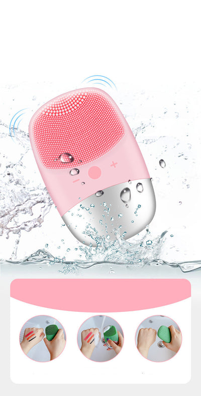 ✨ Mini Sonic Silicone Face Cleansing Brush – Deep Clean, Glow Everyday! ✨