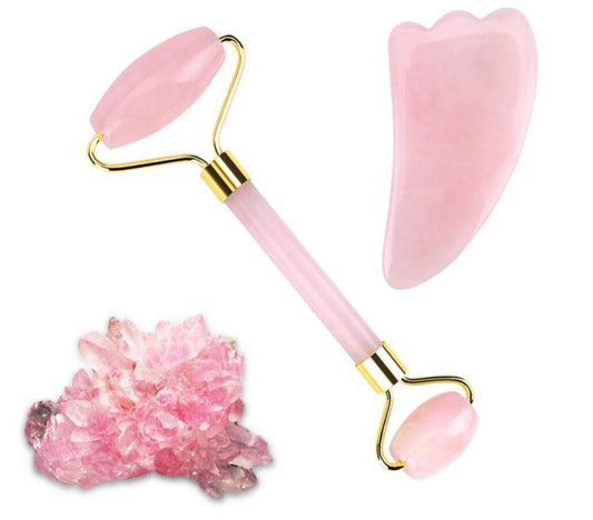 Jade Roller & Gua Sha Set – Natural Facial Massager for Anti-Ageing & Skin Glow