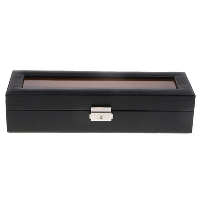 Luxury 6-Slot Watch Storage Box – Wooden & Leather Jewellery Case for Men’s & Women’s Timepieces