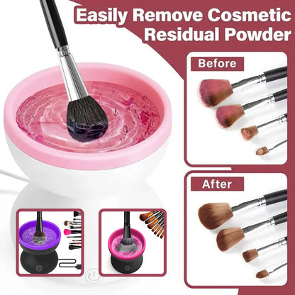 Electric Makeup Brush Cleaner – Portable USB-Powered Machine for Hygienic, Effortless Brush Care