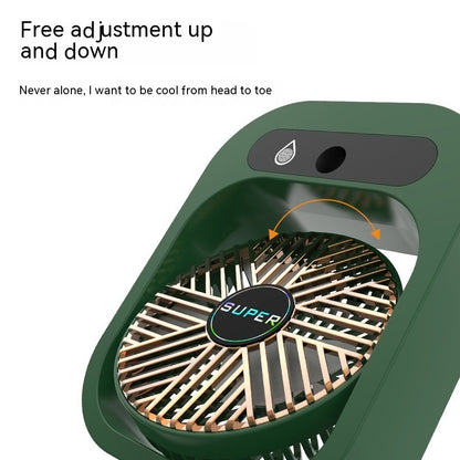 Portable Air Conditioning Misting Fan – USB Rechargeable, 3-Speed Spray Cooler for Home & Office
