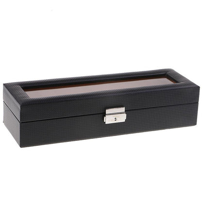 Luxury 6-Slot Watch Storage Box – Wooden & Leather Jewellery Case for Men’s & Women’s Timepieces