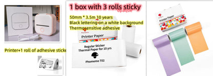 Phomemo T02 Portable Mini Bluetooth Thermal Printer – Inkless Pocket Printer for Photos, Notes & Labels