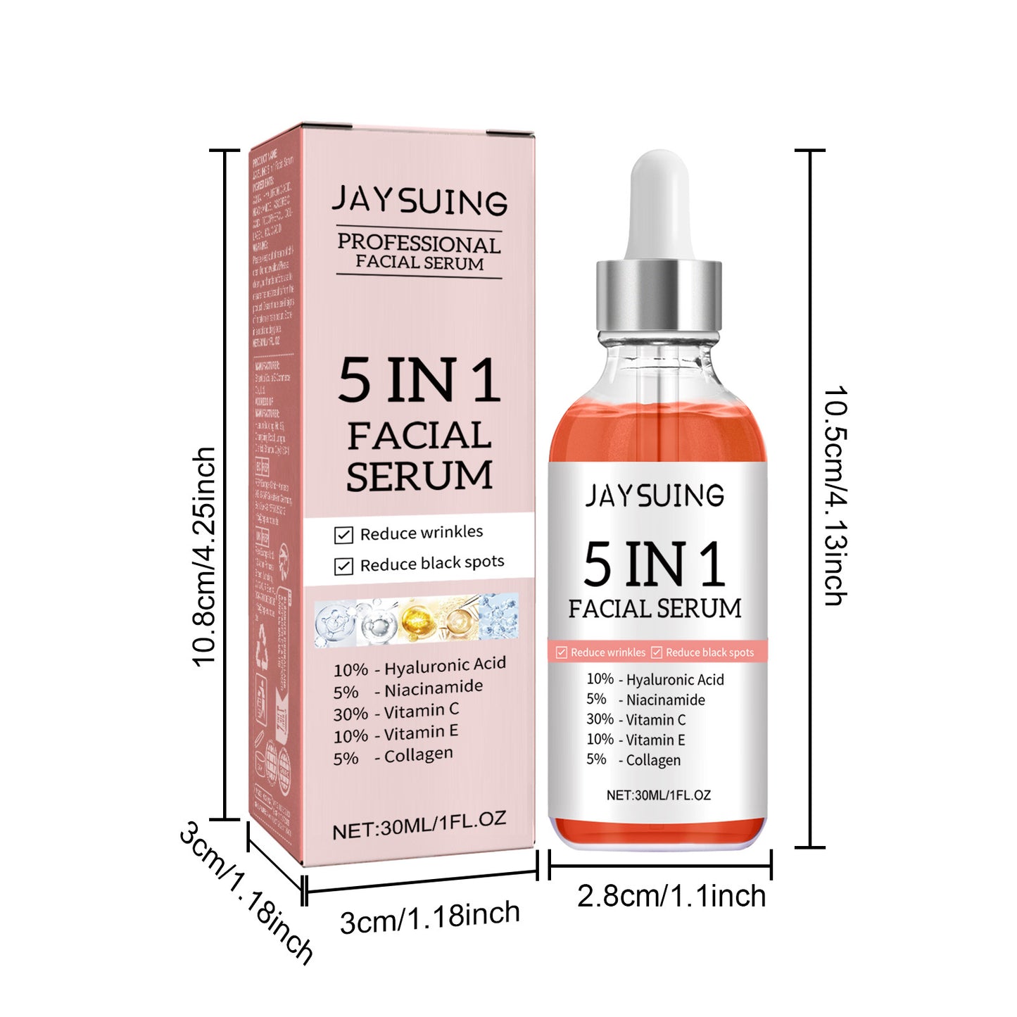 5-in-1 Vitamin C Collagen Facial Serum – Anti-Ageing, Hydrating & Brightening Skincare