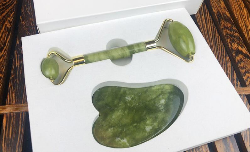 Jade Roller & Gua Sha Set – Natural Facial Massager for Anti-Ageing & Skin Glow