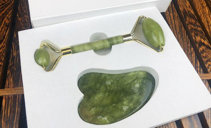 Jade Roller & Gua Sha Set – Natural Facial Massager for Anti-Ageing & Skin Glow
