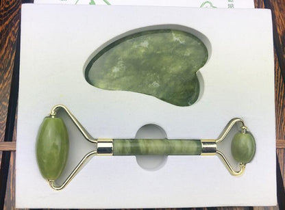 Jade Roller & Gua Sha Set – Natural Facial Massager for Anti-Ageing & Skin Glow