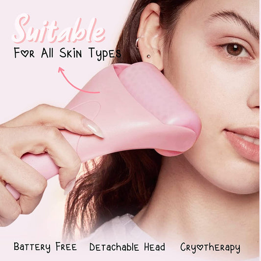 Facial Ice Roller – Cooling Skin Massager for Puffiness, Redness & All Skin Types