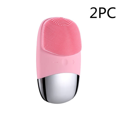 Mini Electric Silicone Face Cleansing Brush – Waterproof Sonic Facial Massager for Deep Pore Cleaning & Radiant Skin