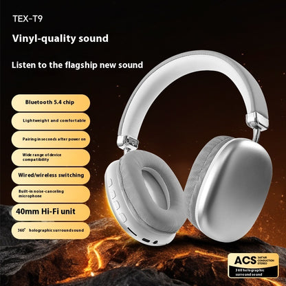 TEX-T9 Wireless Bluetooth Headset – Sporty Head-Mounted Headphones with Long Battery & Waterproof Design