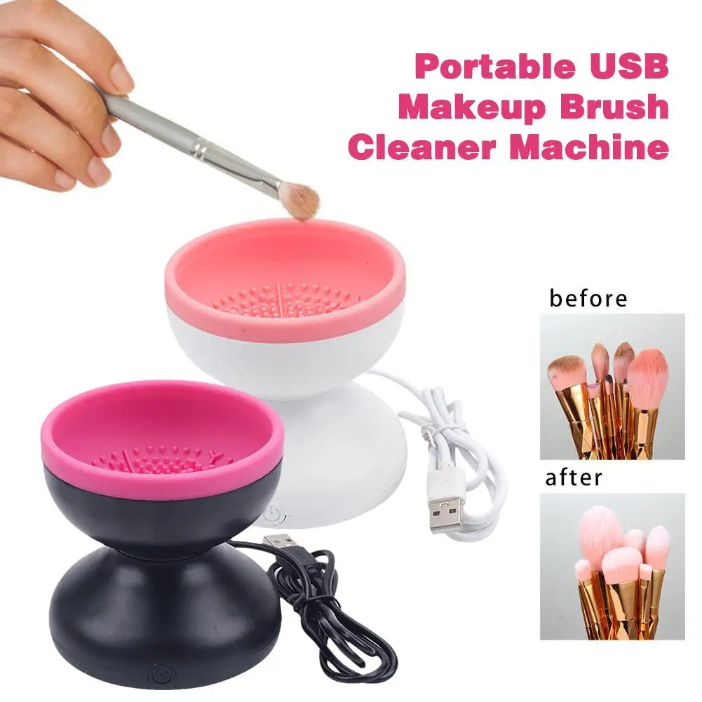 Electric Makeup Brush Cleaner – Portable USB-Powered Machine for Hygienic, Effortless Brush Care