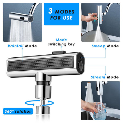 ✨ Universal 360° Rotating Kitchen Tap Nozzle – Multi-Mode Splash-Proof Waterfall Extension