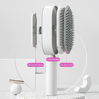 ✨ Self-Cleaning Hairbrush with Scalp Massage – Anti-Static, Pain-Free Detangling for All Hair Types ✨