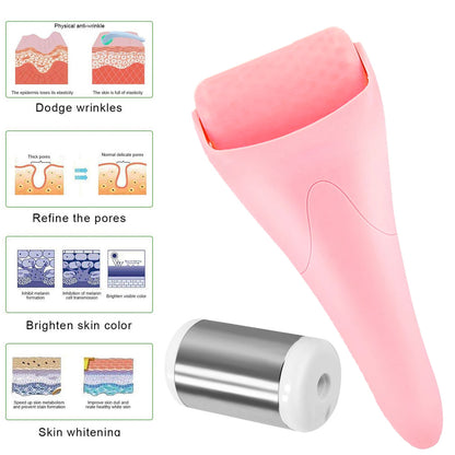 Facial Ice Roller – Cooling Skin Massager for Puffiness, Redness & All Skin Types
